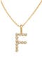  Gold Vermeil Initial F