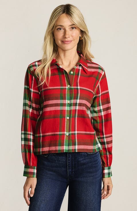 Cropped Flannel Shirt