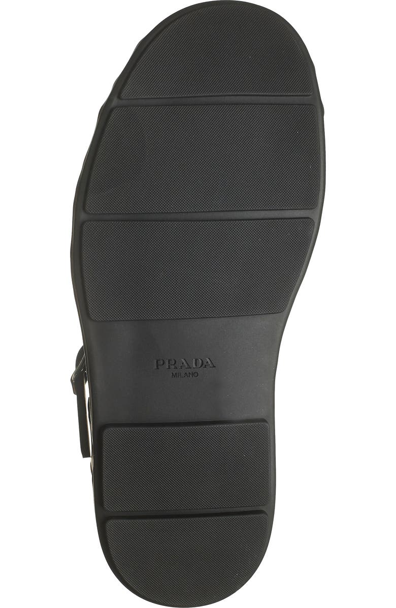 Prada Rubber Fisherman Sandal, Alternate, color, Nero