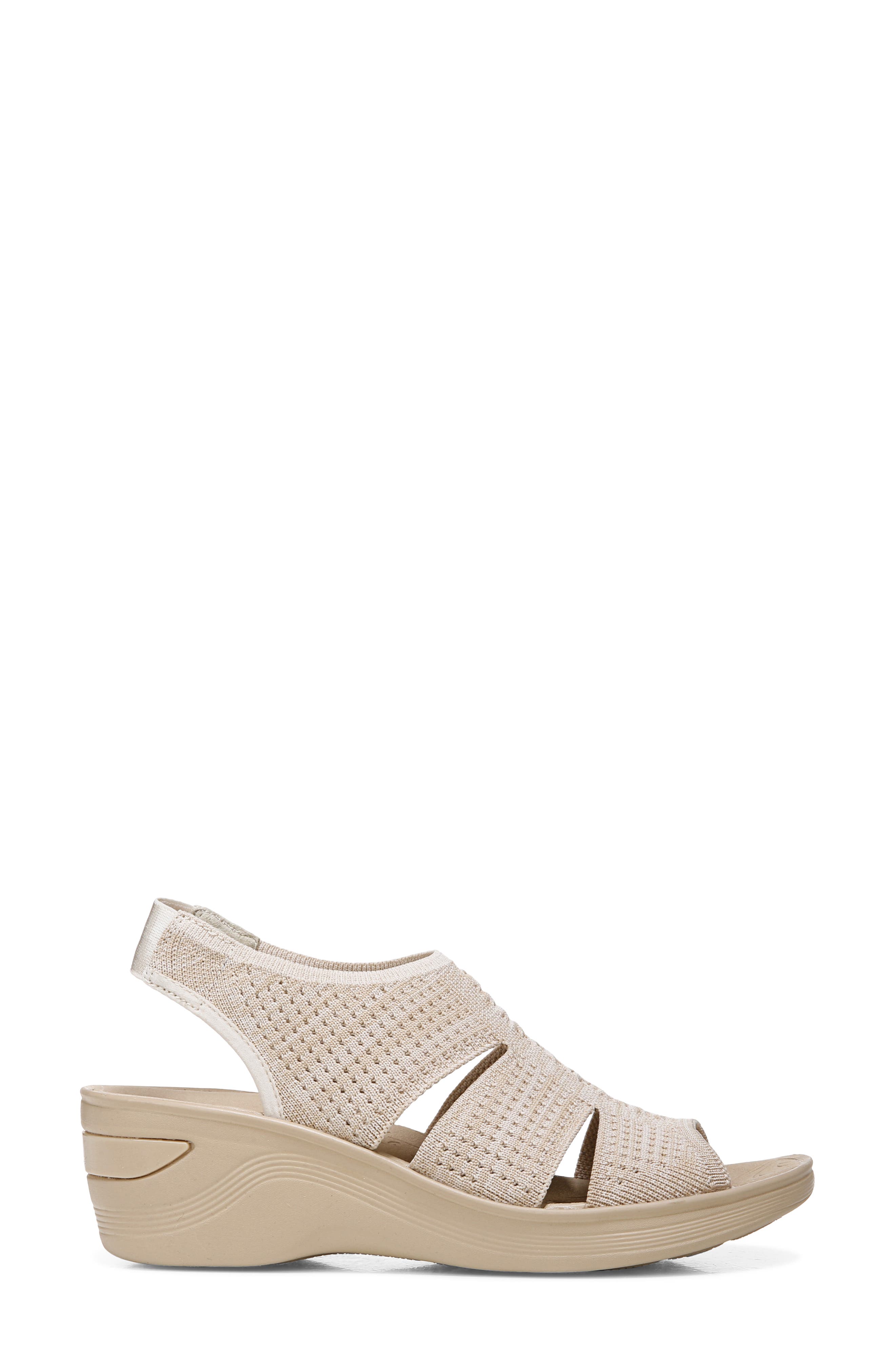 Double Up Wedge Slingback Sandal, Alternate, color, ALMOND KNIT