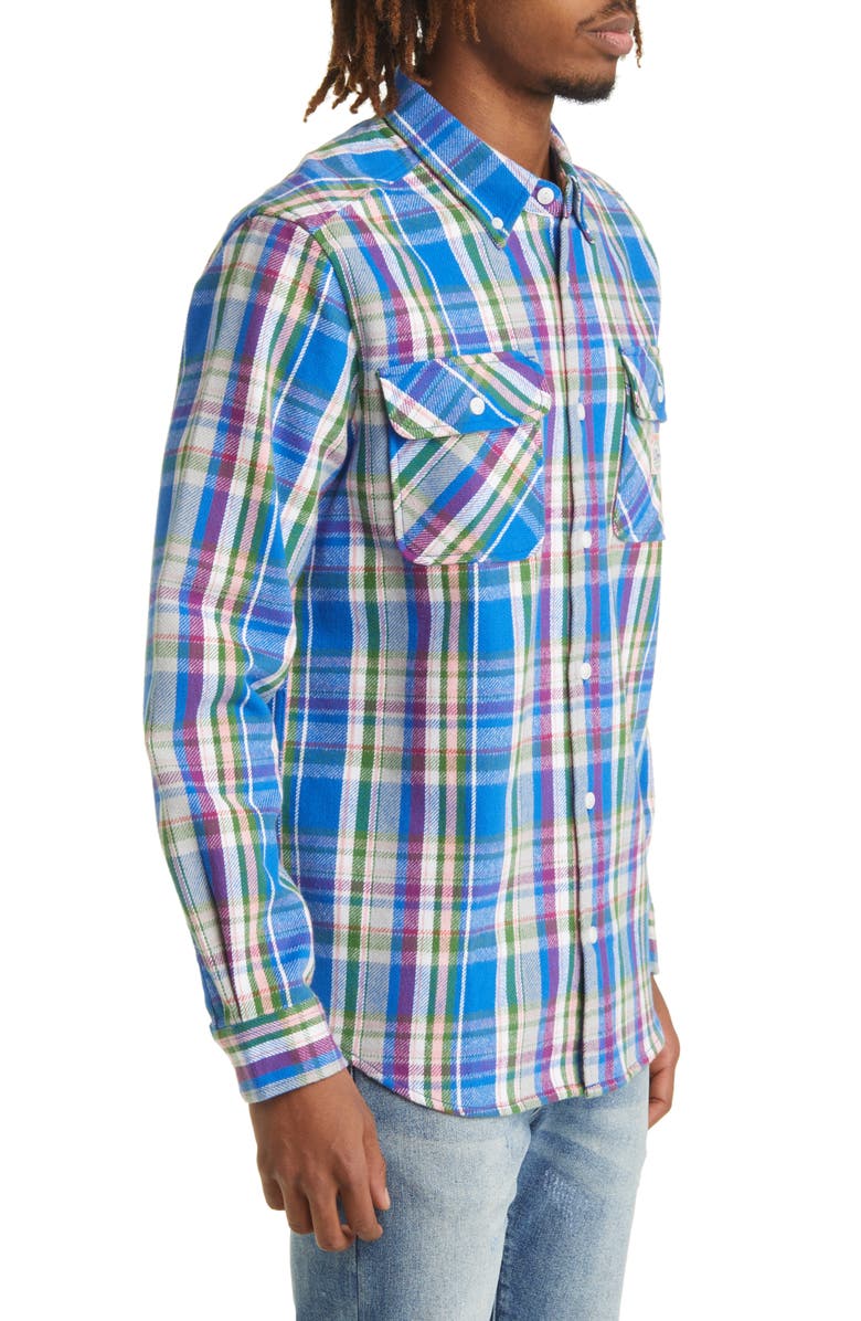 Billionaire Boys Club Shibuya Plaid Cotton Button-Down Shirt, Alternate, color,