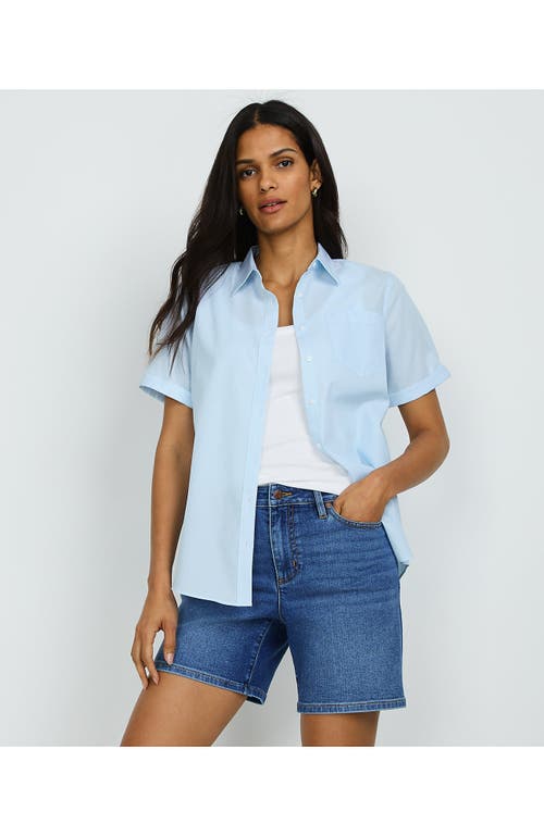 LANDS' END LANDS' END RECOVER MID RISE 7" JEAN SHORTS