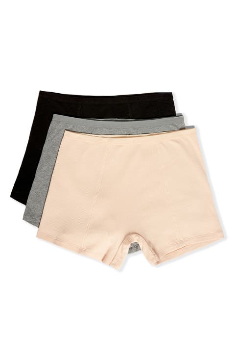 3-Pack Ribbed Cotton Boxers