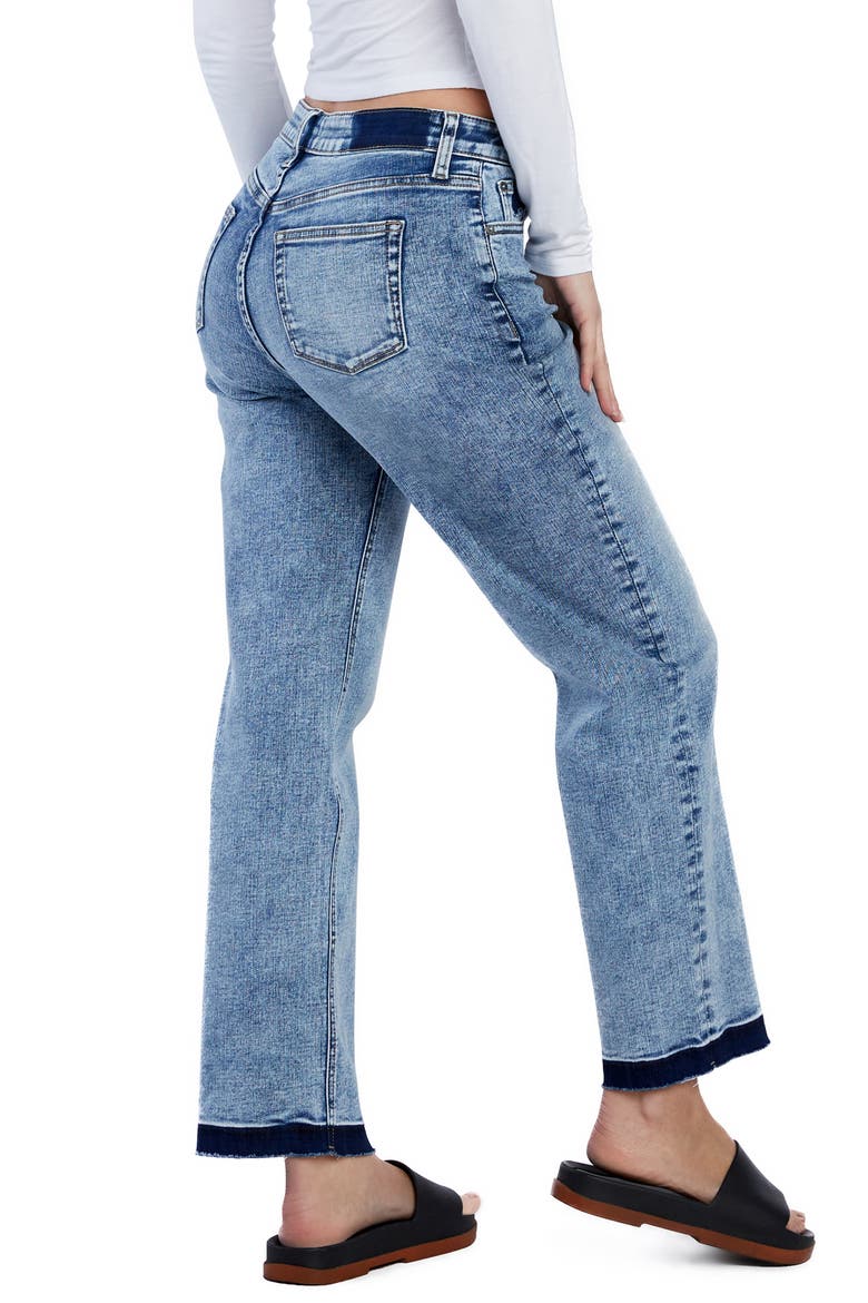 Release Hem Straight Leg Jeans, Alternate, color, MAJESTIC BLUE