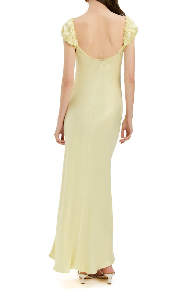 Stasia Satin Slipdress, Alternate, color, CANARY YELLOW