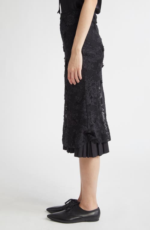 MERUERT TOLEGEN MERUERT TOLEGEN BEADED FLORAL APPLIQUÉ LACE SKIRT