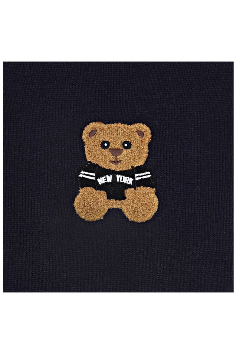 Kids' Bear Pullover Sweater, Alternate, color, NAVY