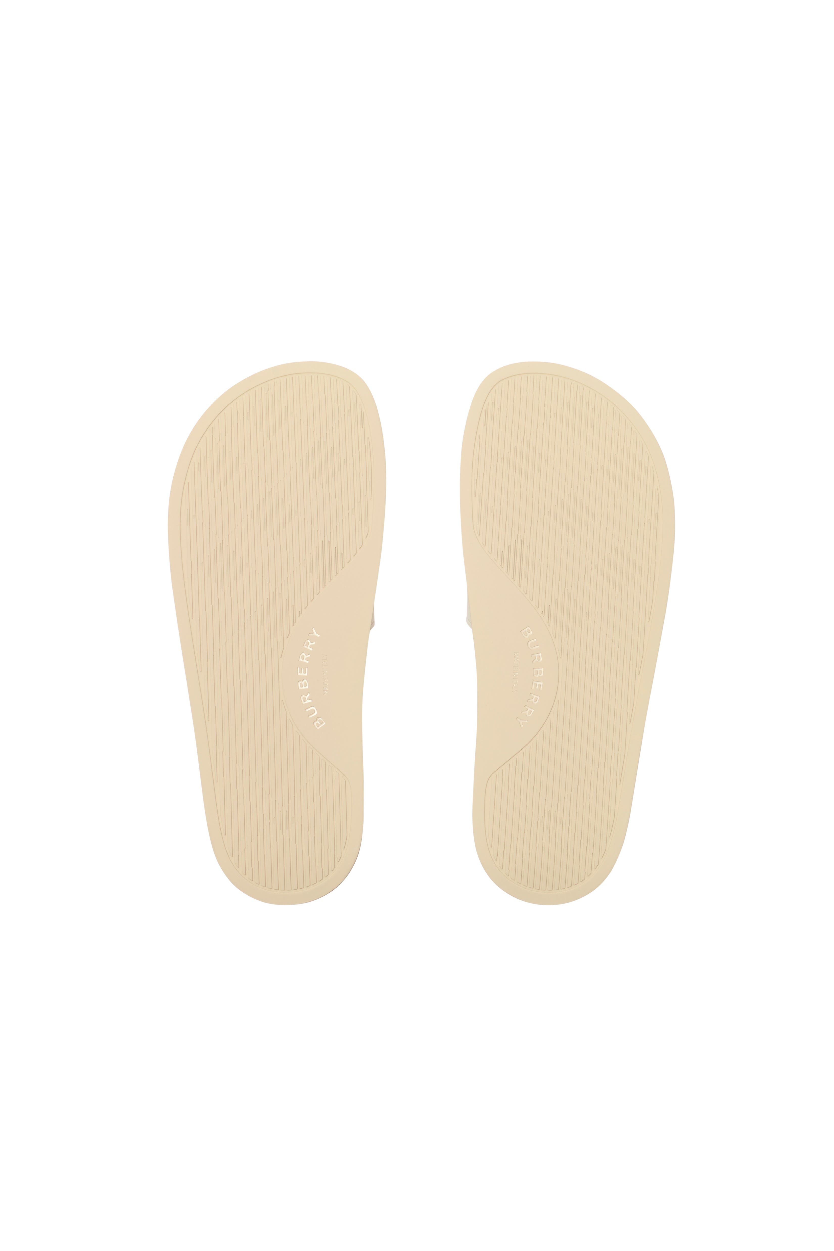 Burberry Check Slides, Alternate, color, Clam Beige