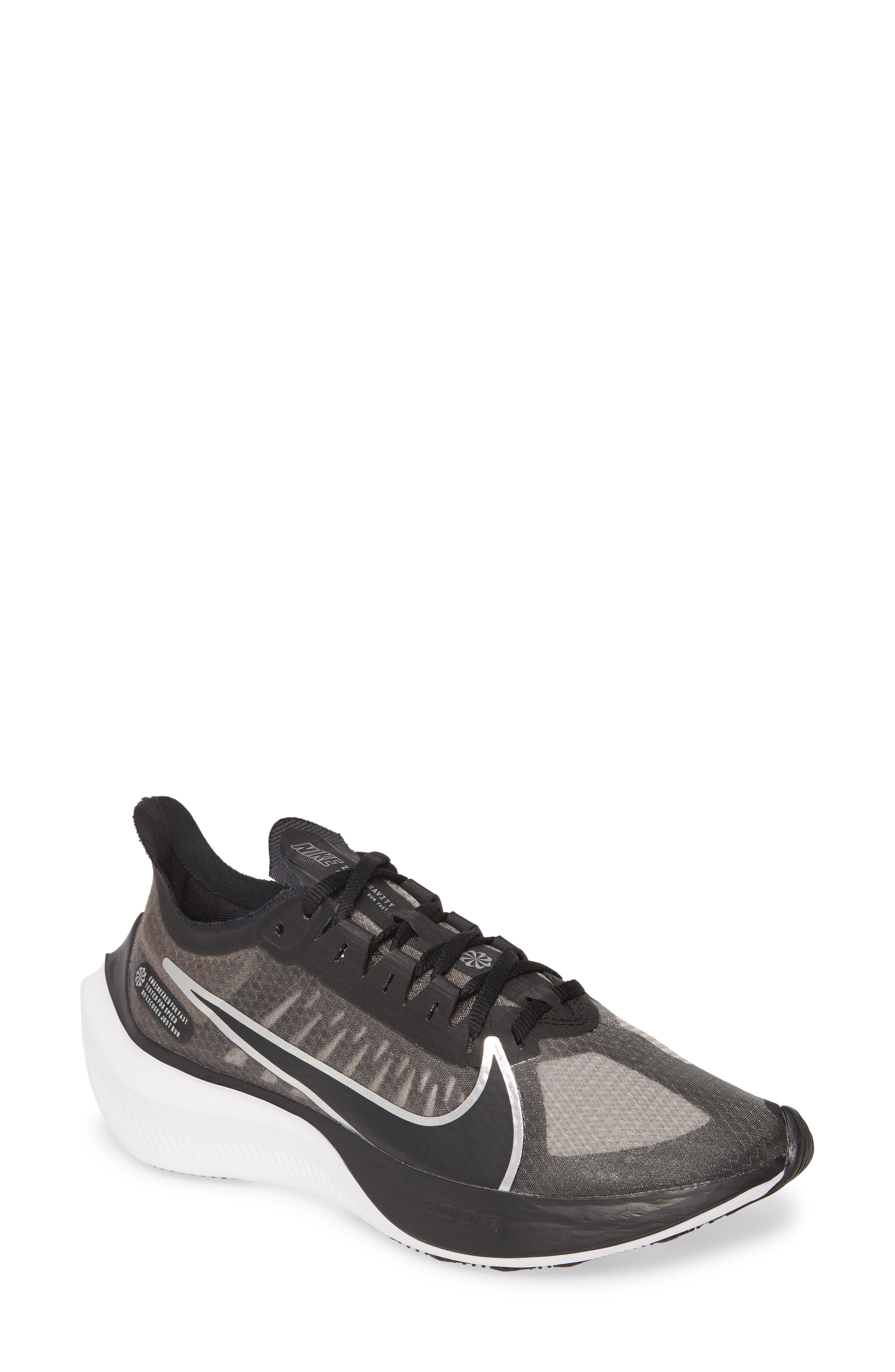 Zoom Gravity Running Shoe, Main, color, PLATINUM/ WHITE/ RED ORBIT