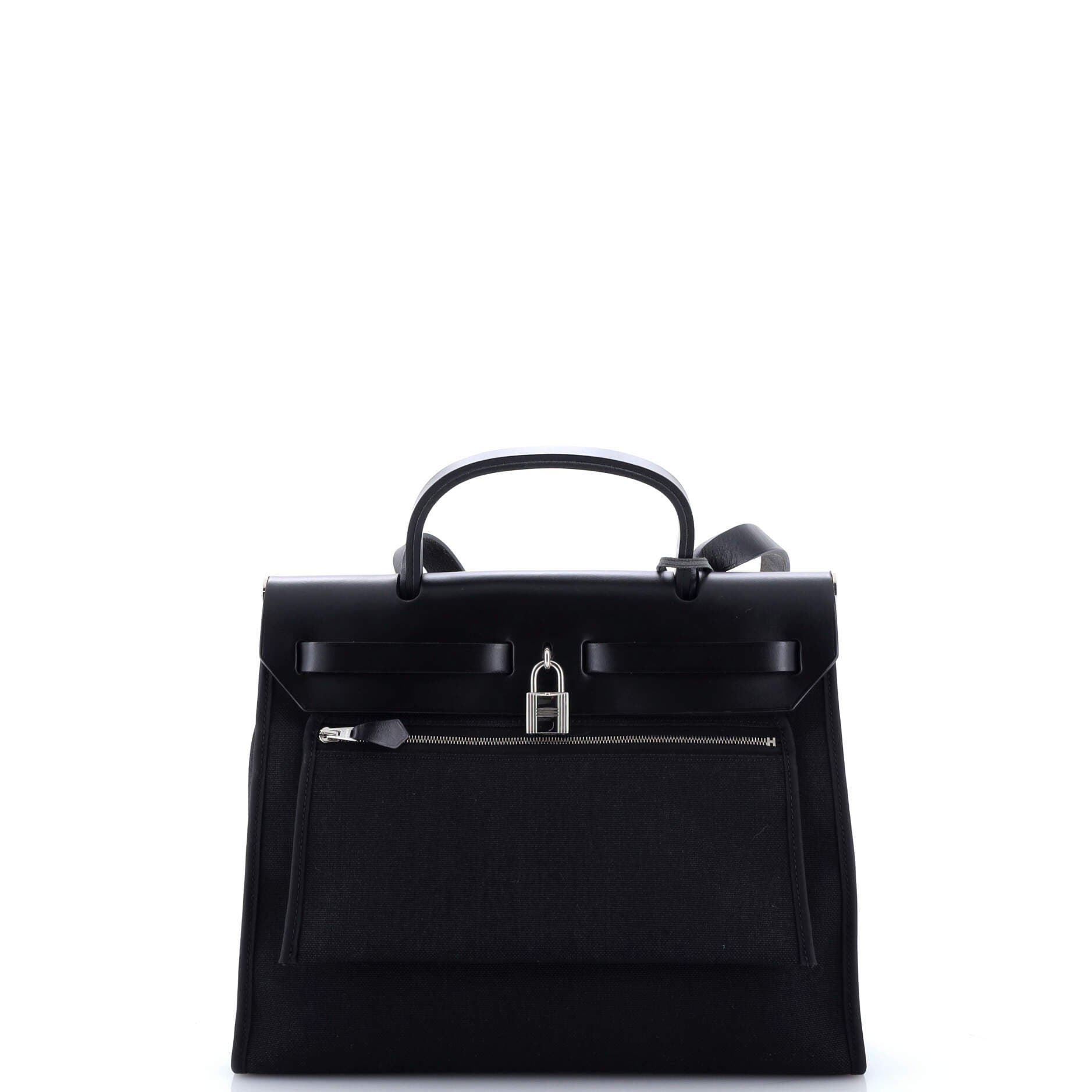 Pre-Owned Hermes Herbag Toile and Leather PM, Alternate, color, 