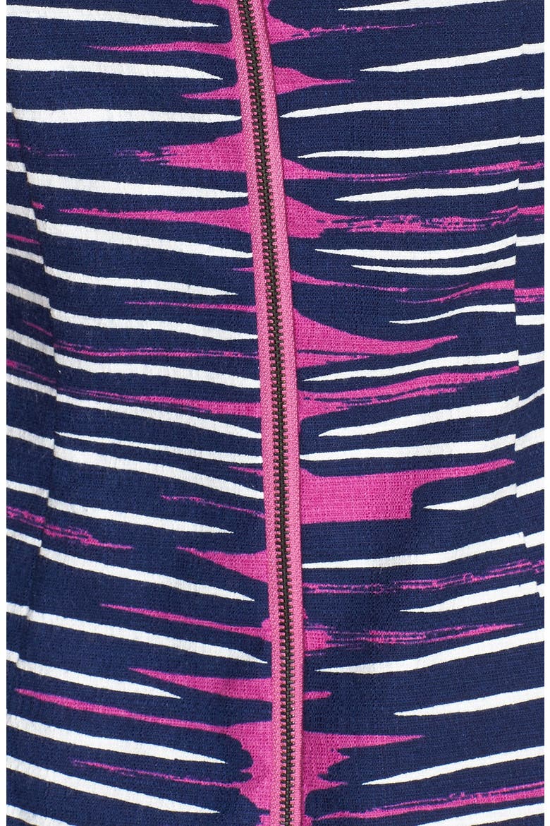 'Loma' Print Stretch Cotton Shift Dress, Alternate, color, BRIGHT PLUM