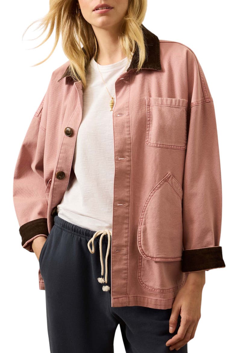 Sunwashed Canvas Barn Jacket, Main, color, NOSTALGIA ROSE
