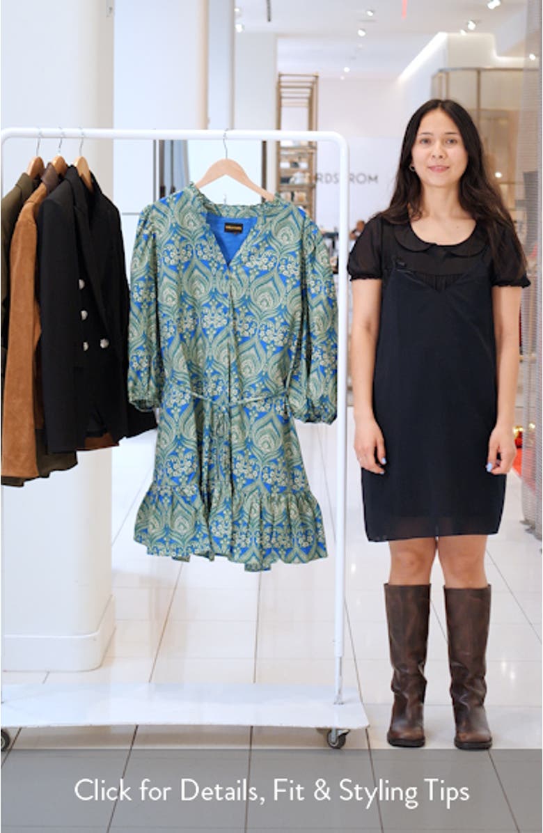 Nyra Jazlyn Paisley Split Neck Dress, sales video thumbnail