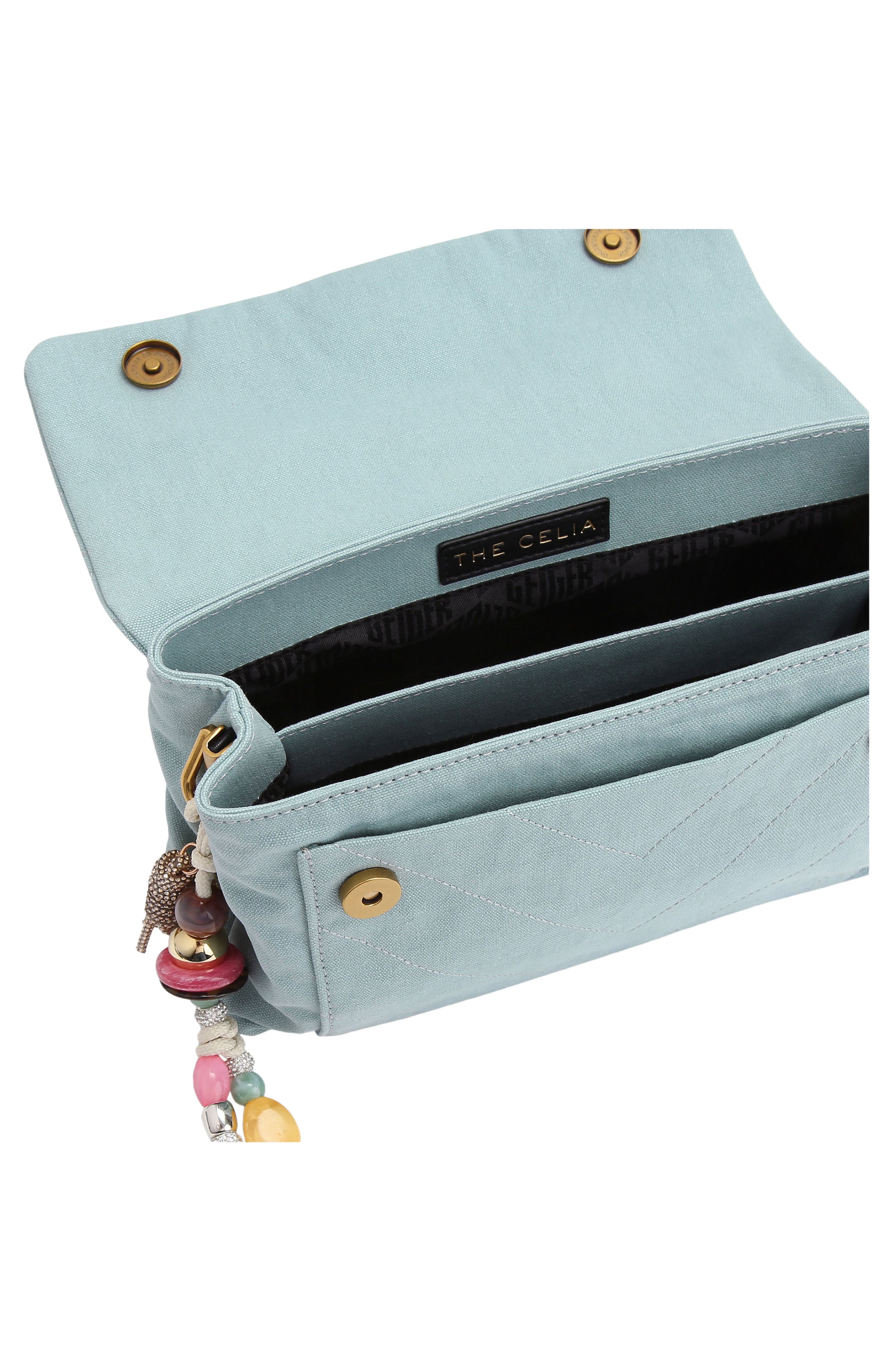 Kurt Geiger London Celia Canvas Shoulder Bag, Alternate, color, Light/ Pastel Blue