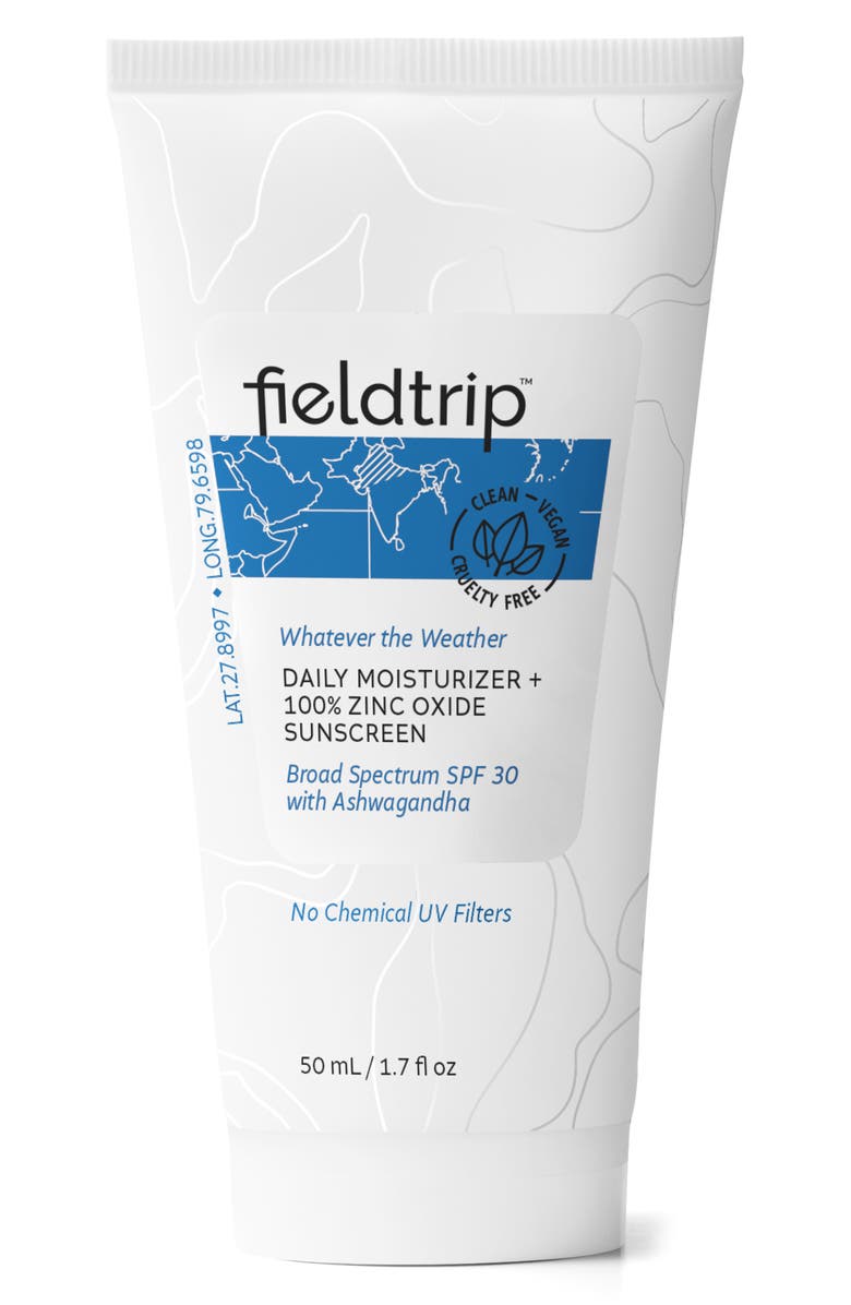 Fieldtrip Whatever the Weather Daily SPF 30 Moisturizer + 100% Zinc Oxide, Main, color, 