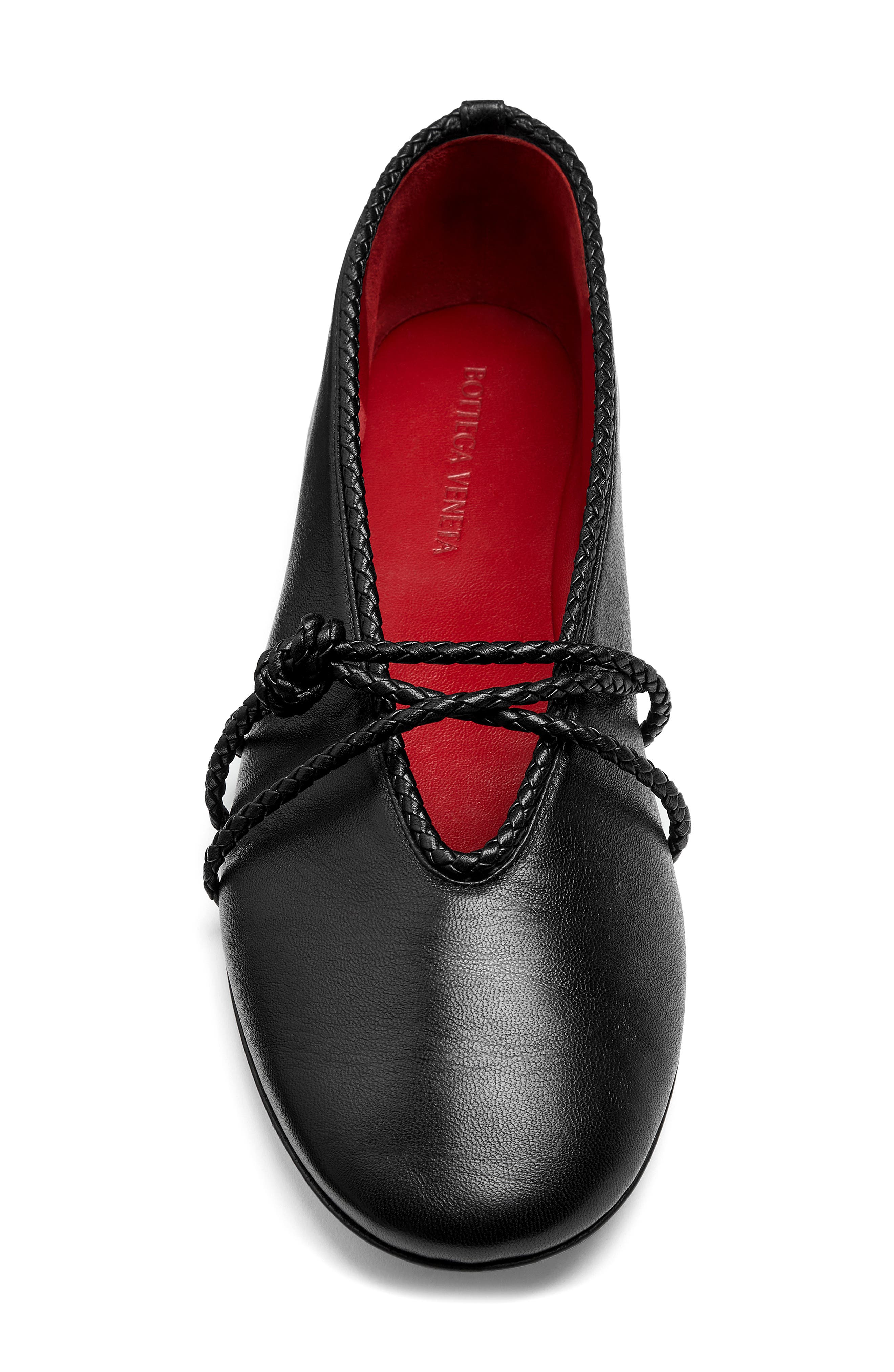 Bottega Veneta Lucia Mary Jane Ballerina Flat, Alternate, color, Black