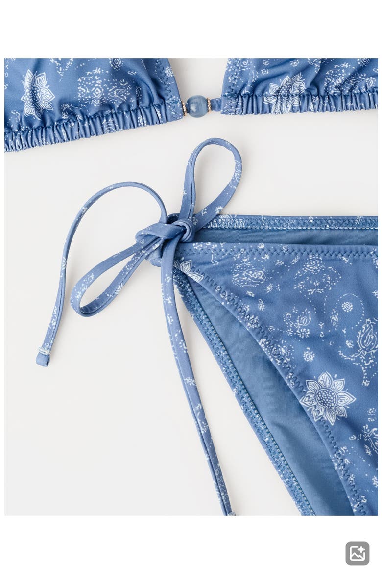 Bandanda Print Two-Piece Swimsuit, Alternate, color, BLUE