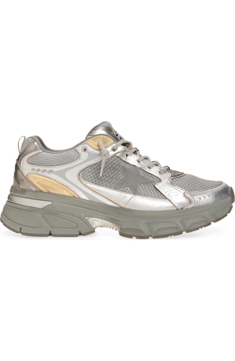 Golden Goose Lightstar Metalllic Leather & Mesh Sneaker, Alternate, color,