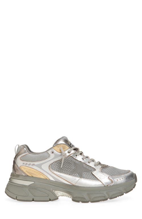Golden Goose Lightstar Metalllic Leather & Mesh Sneaker