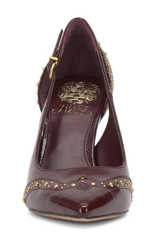Vince Camuto Hally Studded Pointed Toe Pump In Burgundy