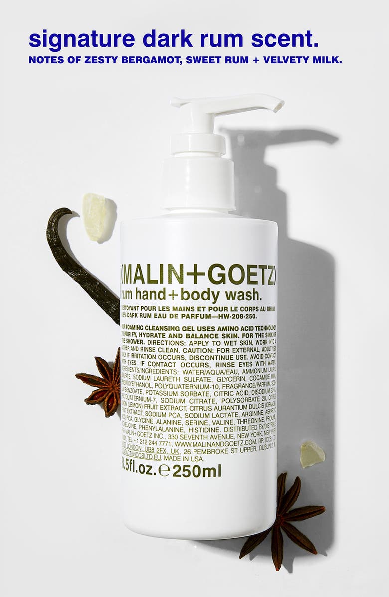 MALIN+GOETZ Dark Rum Hand & Body Wash, Alternate, color, 
