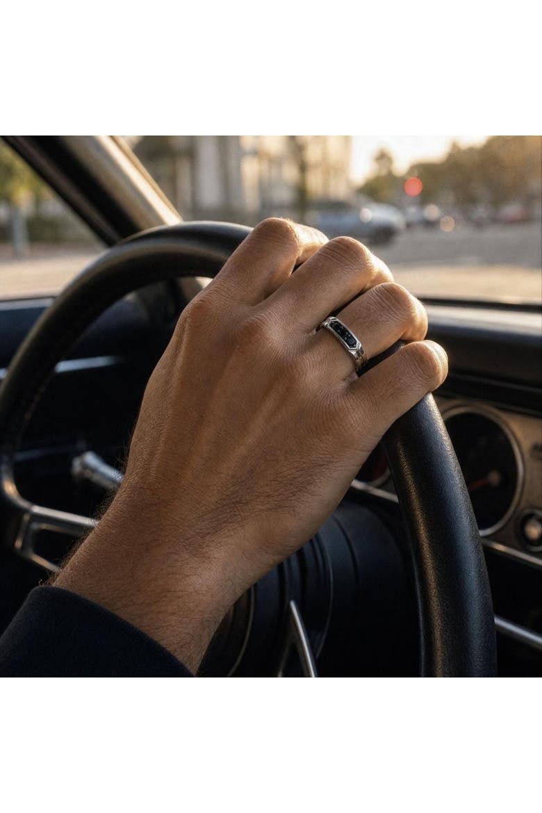 Ryu 0.2CT Black Spinel Ring 925 Silver, Alternate, color, Sterling Silver