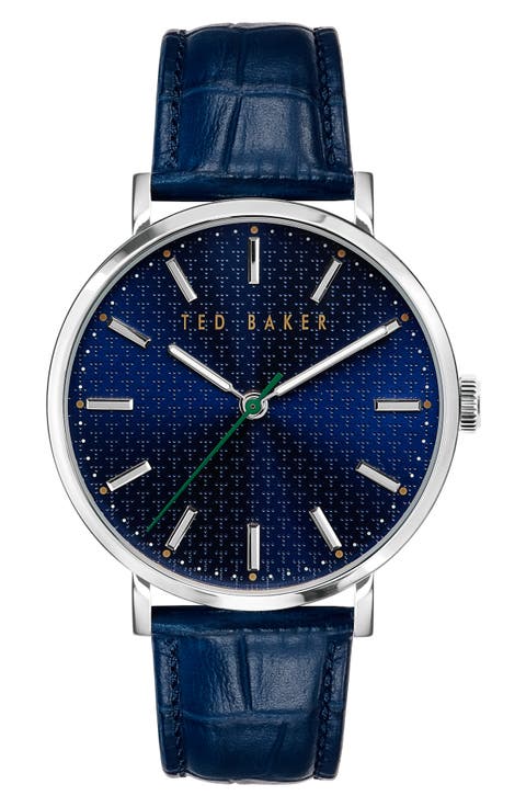 Phylipa Leather Strap Watch, 41mm