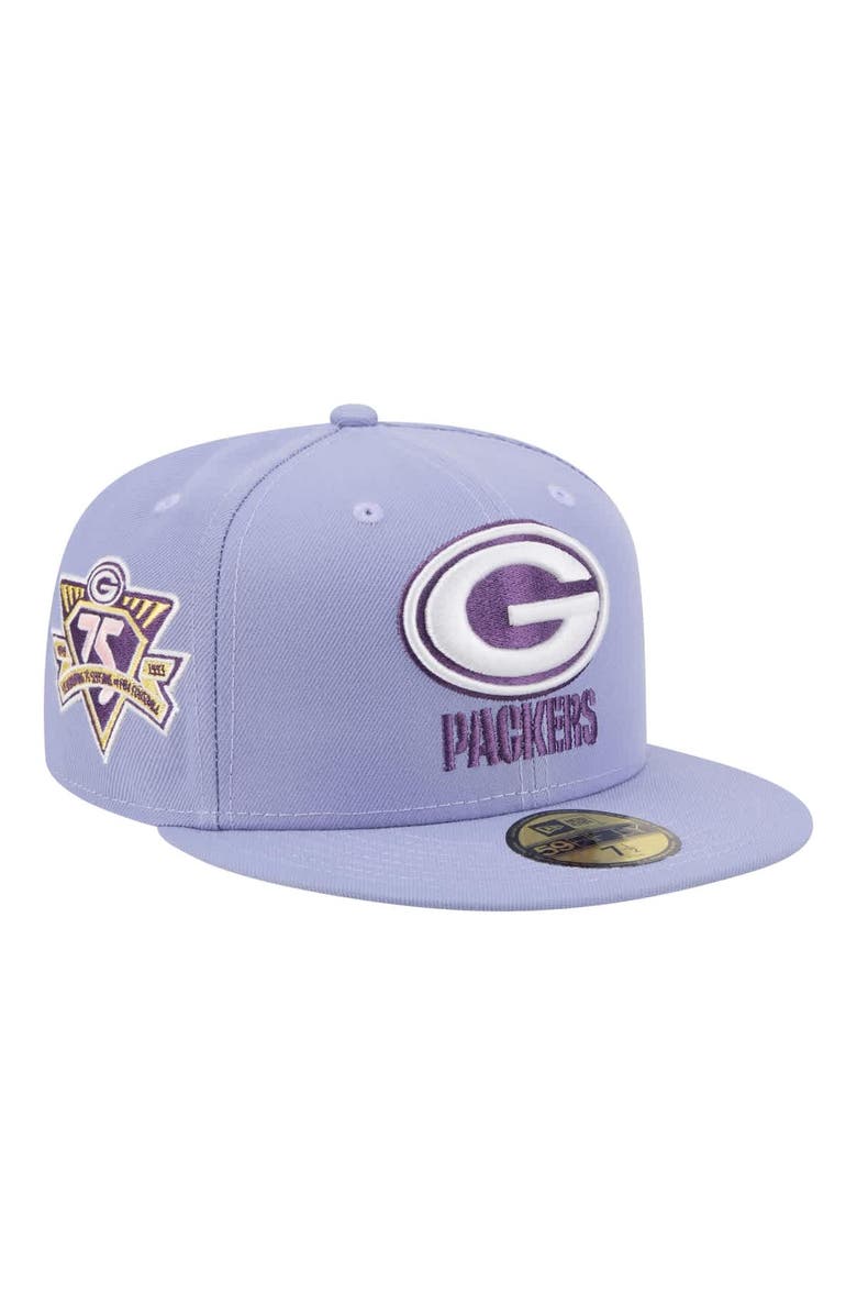 New Era Men's New Era Light Purple Green Bay Packers Lavender Bloom 59FIFTY Fitted Hat, Alternate, color, Light Purple