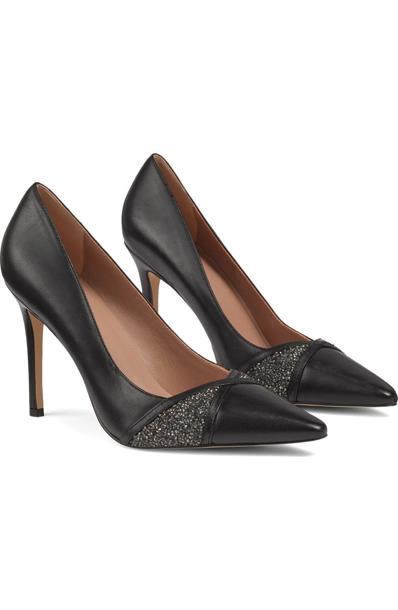 LK Bennett Astra Crystal Pointed Toe Pump, Main, color, Black