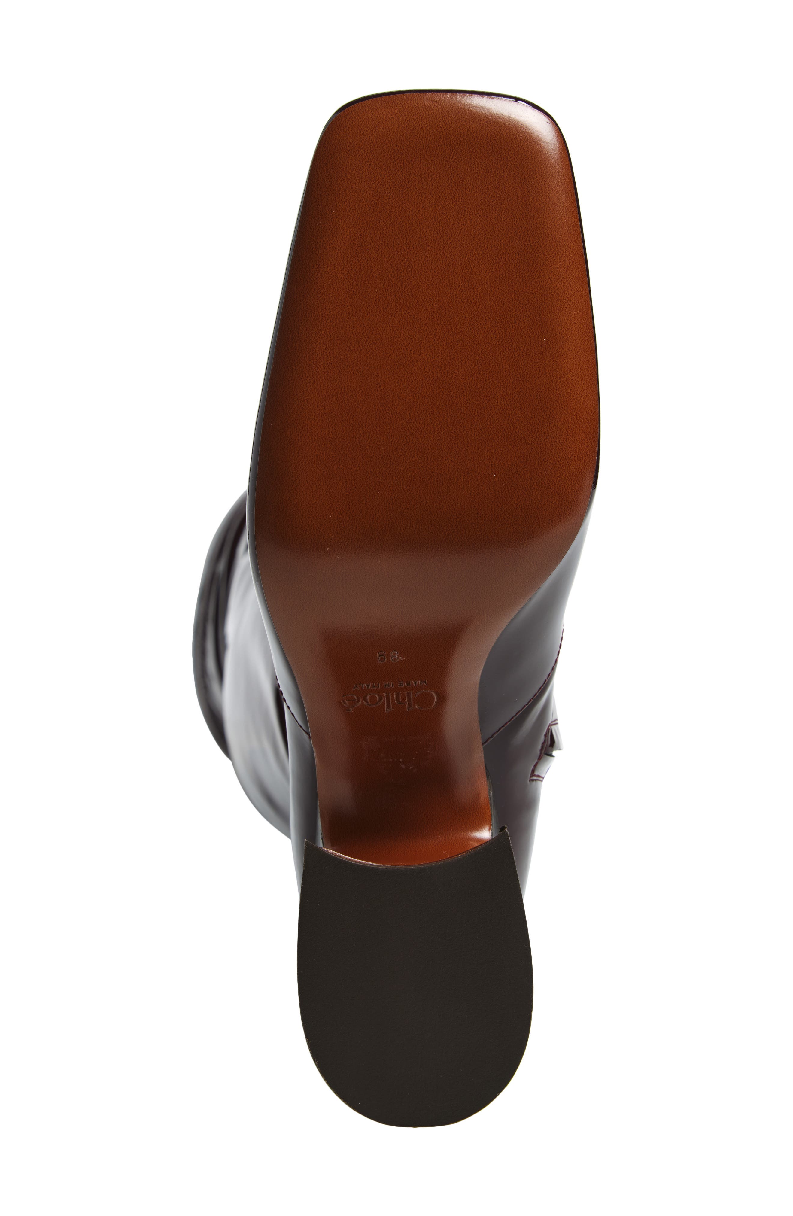 Chloé Janis Over the Knee Patent Boot, Alternate, color, Obscure Red