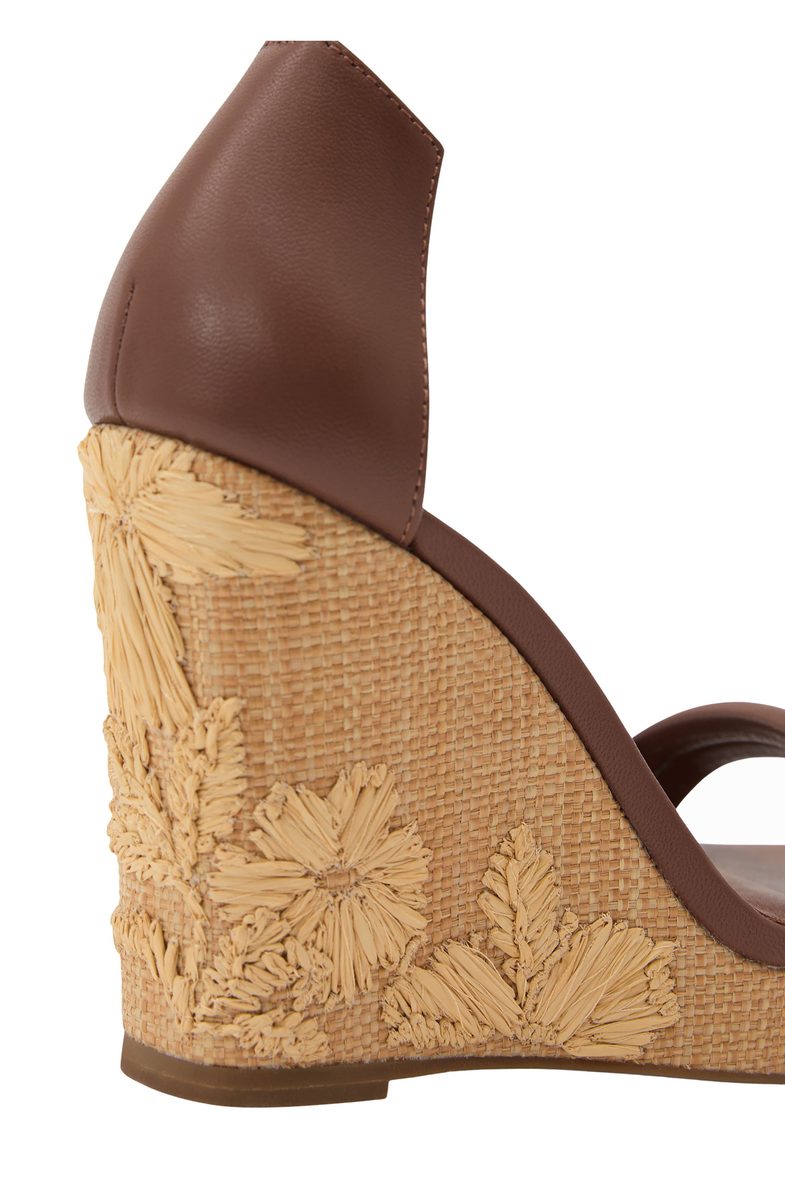 Reiss Hazel Ankle Strap Platform Wedge Sandal, Alternate, color, Tan