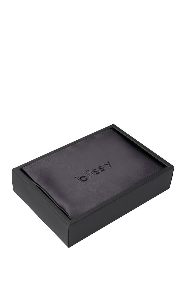 BLISSY Mulberry Silk Pillowcase, Alternate, color, Grey