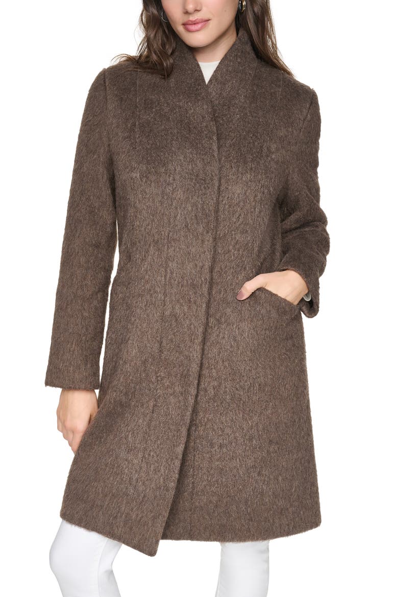 Addison Eyelash Wrap Coat, Alternate, color, TRUFFLE