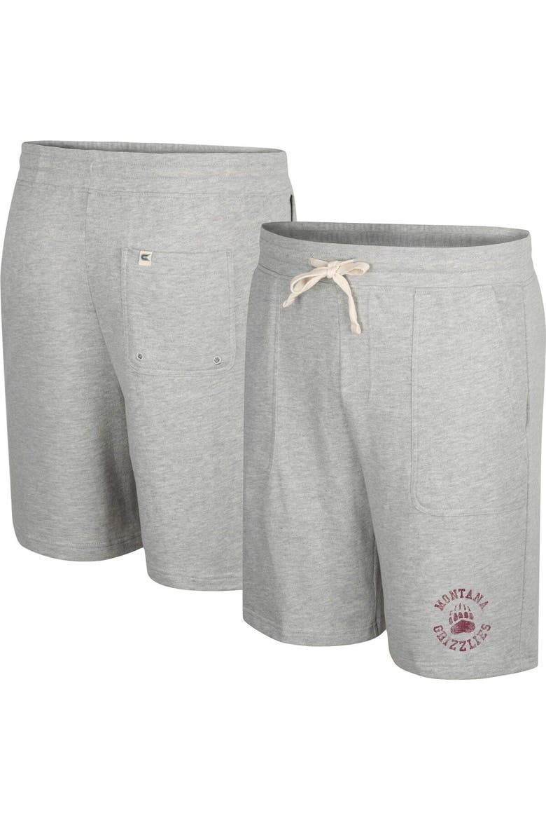 Men's Colosseum Heather Gray Montana Grizzlies Love To Hear This Terry Shorts, Main, color, Heather Gray