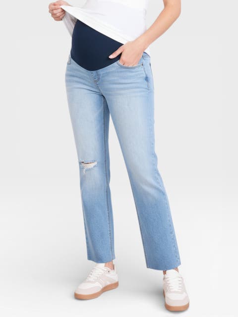 Secret Fit Over the Belly Slim Straight Leg Jeans