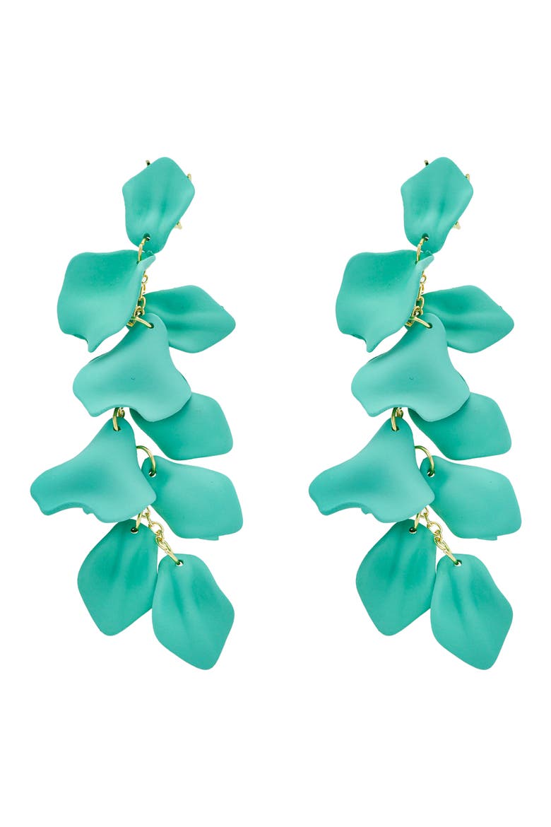 Coated Drop Earrings, Main, color, TURQUOISE
