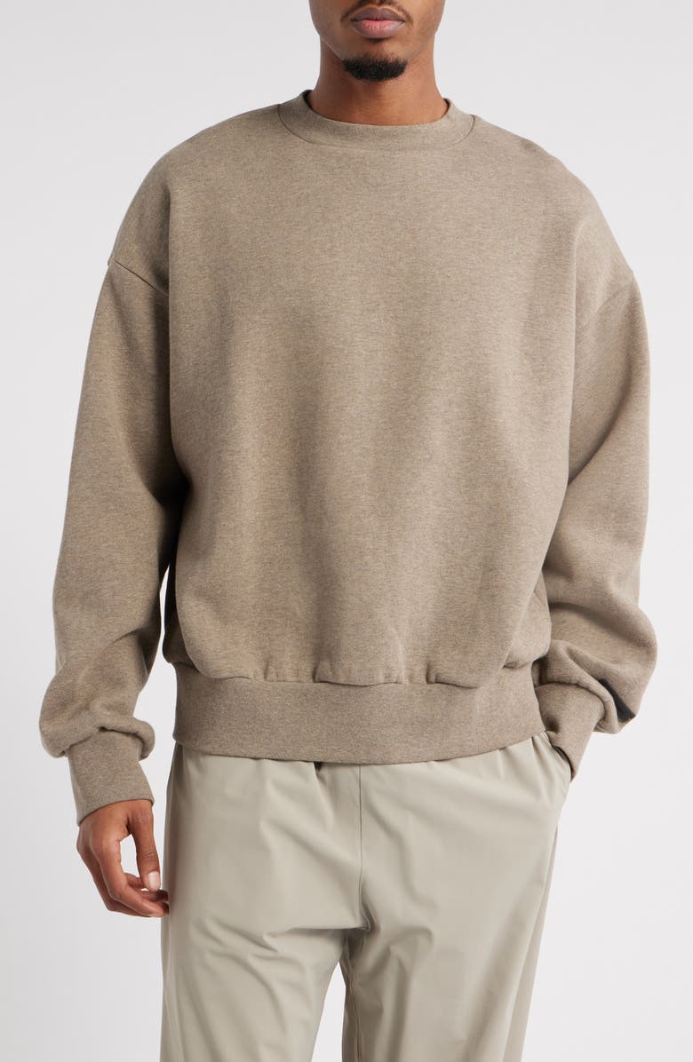 Fear of God Essentials Classic Fit Fleece Sweatshirt, Alternate, color, Homestead Heather
