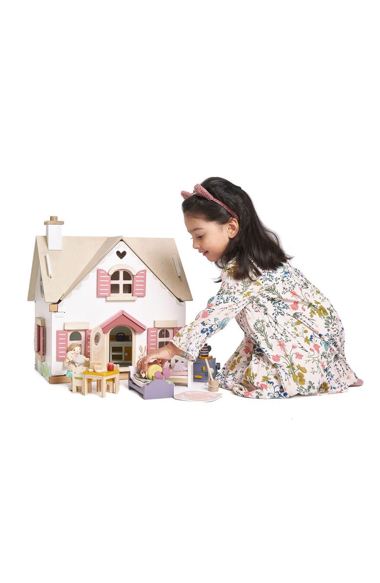Tender Leaf Toys Cottontail Cottage Dollhouse, Alternate, color, White