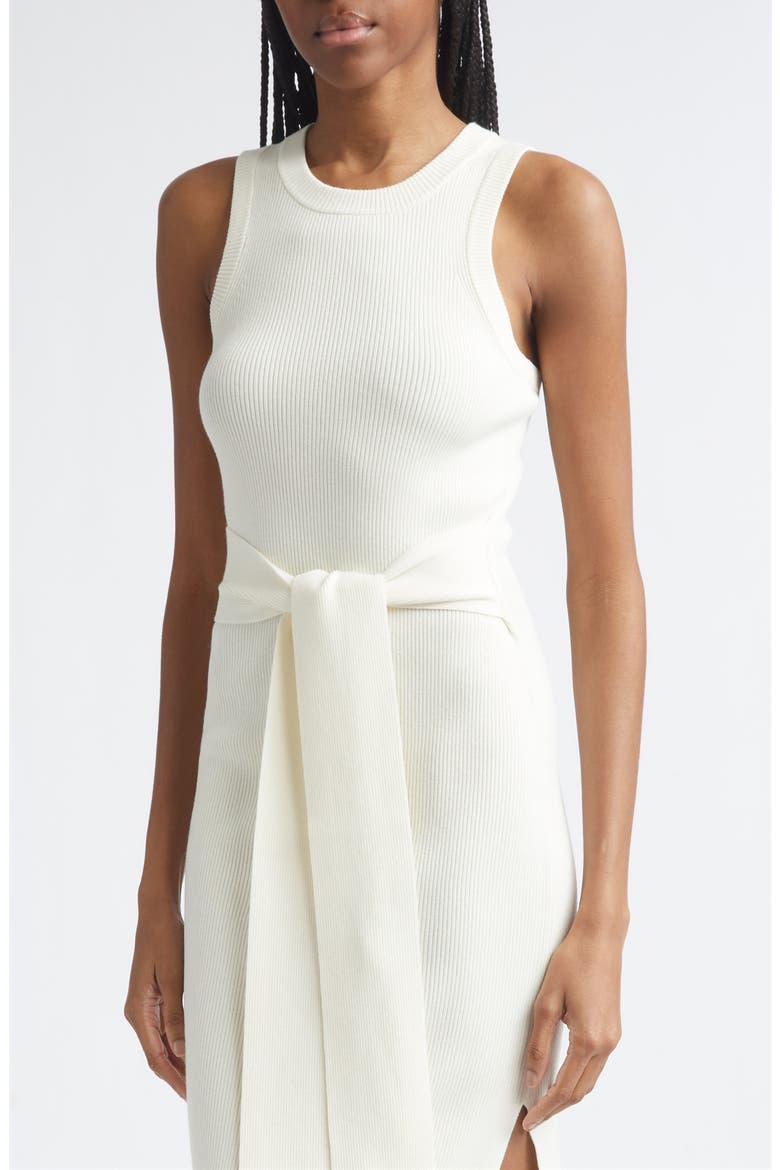 Piper Tie Front Midi Dress, Alternate, color, IVORY