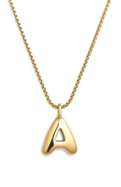 Open Edit Waterproof Bubble Initial Pendant Necklace