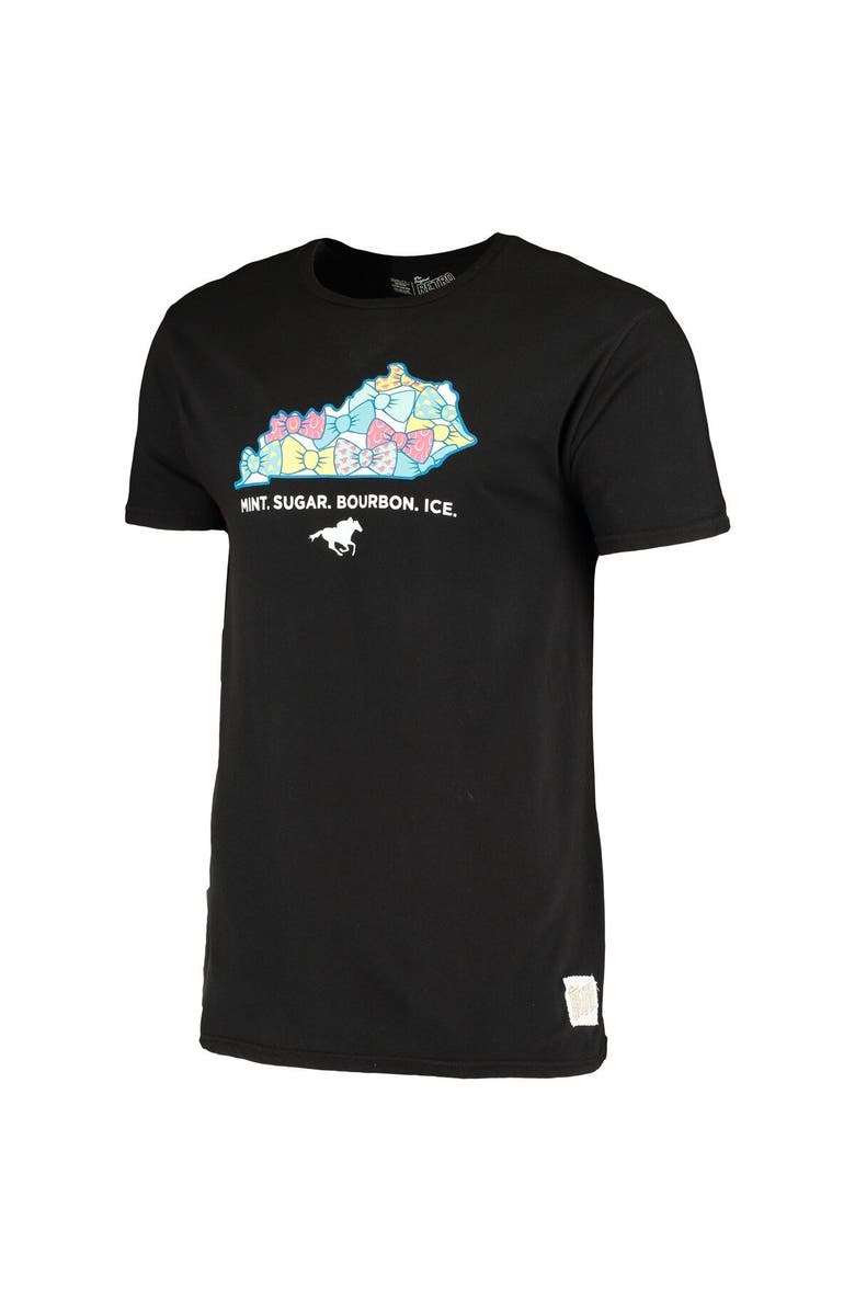 Retro Brand Men's Original Retro Brand Black Kentucky Derby State Bow Tie T-Shirt, Alternate, color,