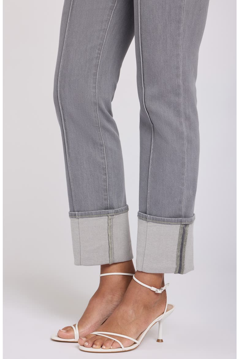 Marilyn Cuffed Pintuck Straight Leg Jeans, Alternate, color, CHARISMA