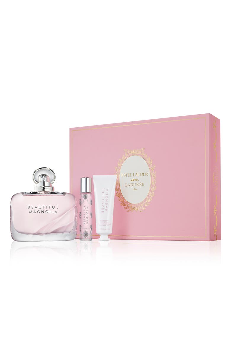 Estée Lauder x Ladurée Beautiful Magnolia Fragrance Set (Limited Edition) $204 Value, Main, color, 