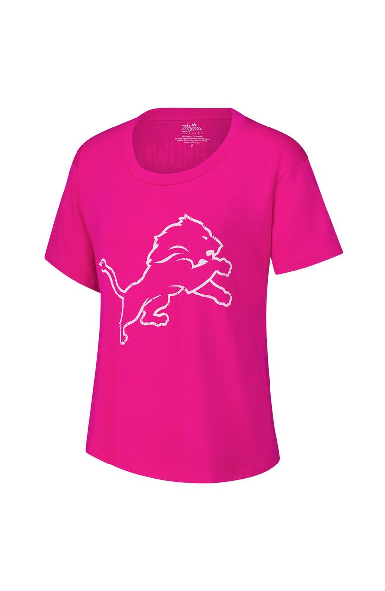 Majestic Threads Women's Majestic Threads Amon-Ra St. Brown Pink Detroit Lions Name & Number T-Shirt, Alternate, color, Pink