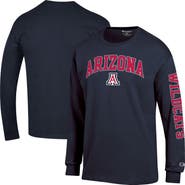 Champion Men's Champion  Navy Arizona Wildcats Arch Over Logo 2-Hit Long Sleeve T-Shirt