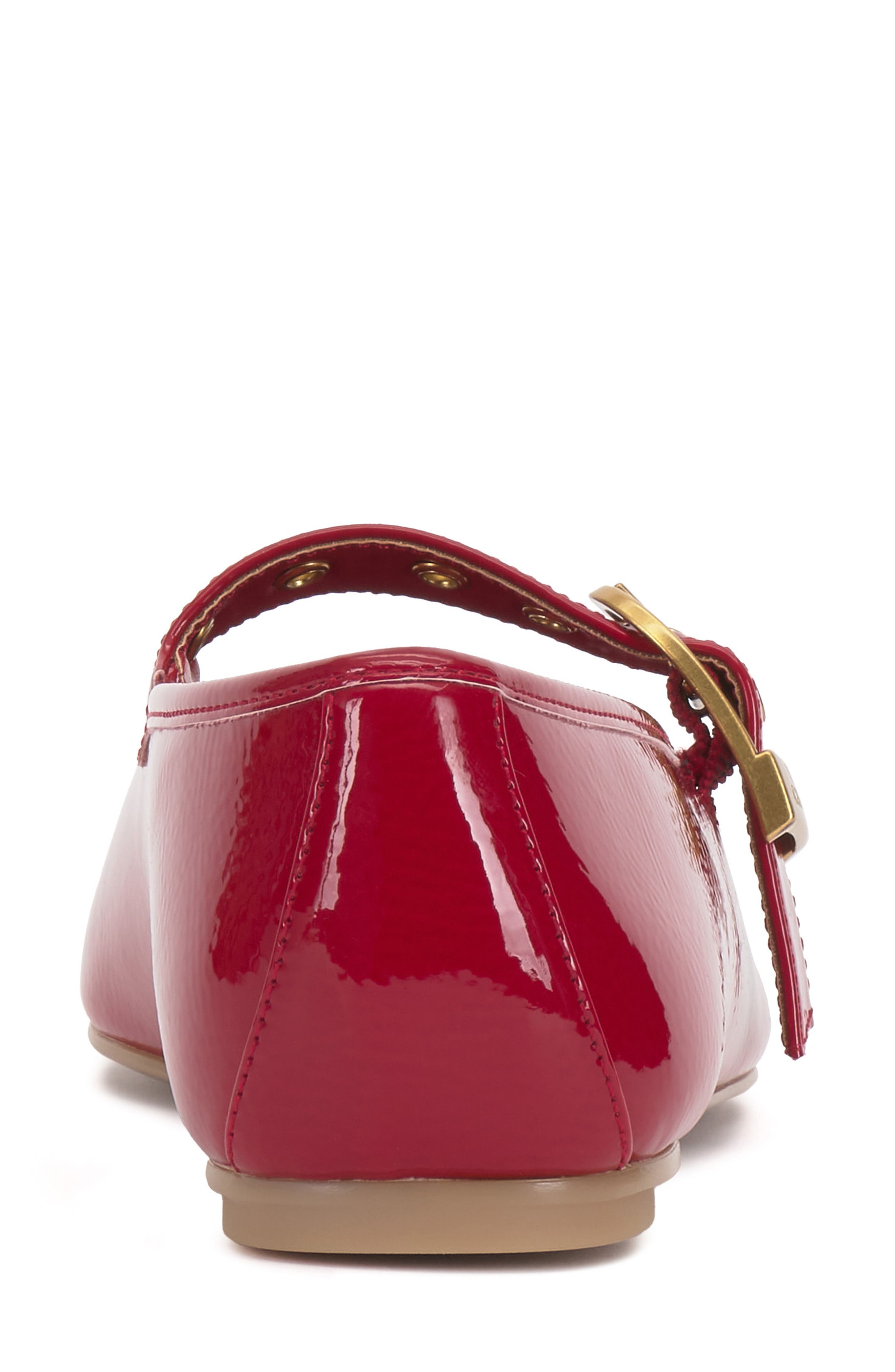 Vince Camuto Vinica Square Toe Mary Jane Flat, Alternate, color, Flame