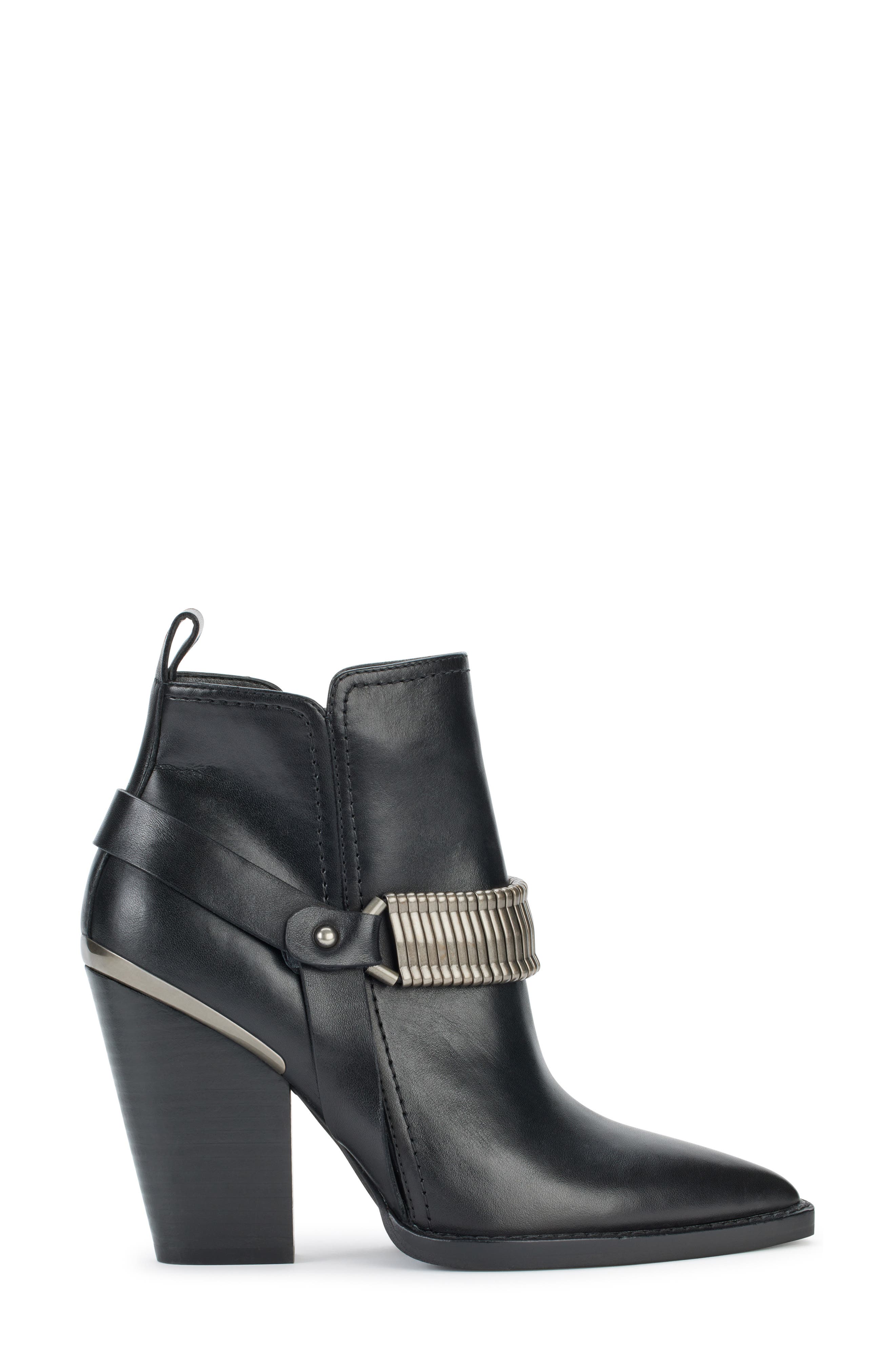 DKNY Tizz Block Western Ankle Boot, Alternate, color, Black