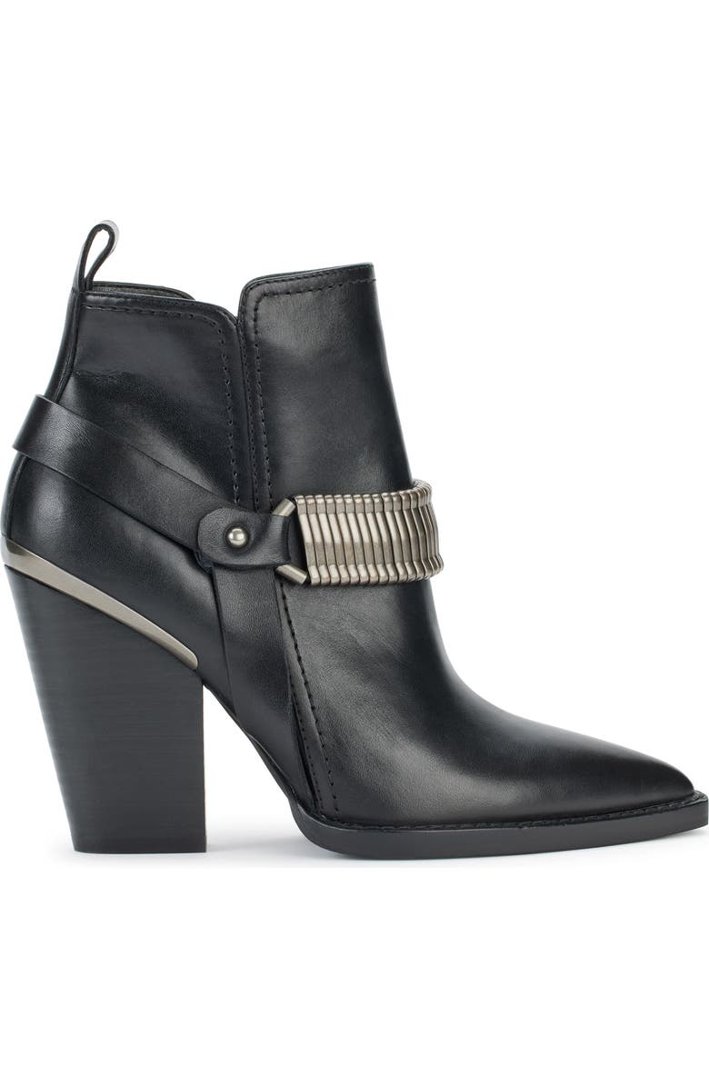 DKNY Tizz Block Western Ankle Boot, Alternate, color, Black