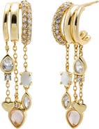 BY ADINA EDEN Pavé Chain Charm Drop Earring