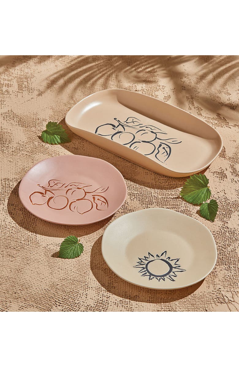 tag Blush Ceramic Appetizer Plates Dishwasher Safe Everyday Use, Alternate, color, Pink